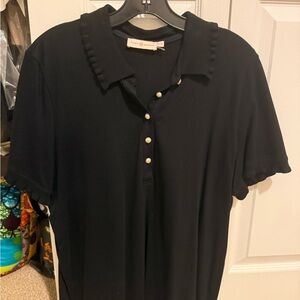 Tory Burch Black Button-Down Shirt